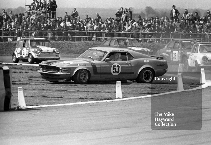 Martin Birrane, Ford Mustang, GKN Transmissions Trophy, International Trophy meeting, Silverstone, 1971.
