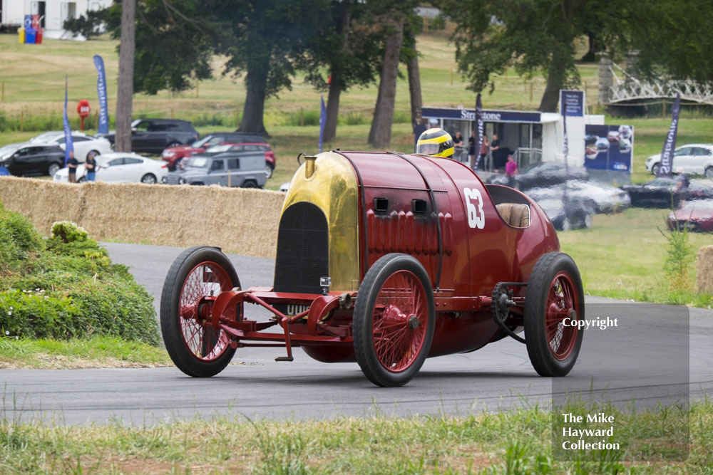 The Beast of Turin, Fiat S76, driven by Duncan Pittaway, Chateau Impney Hill Climb 2015.
