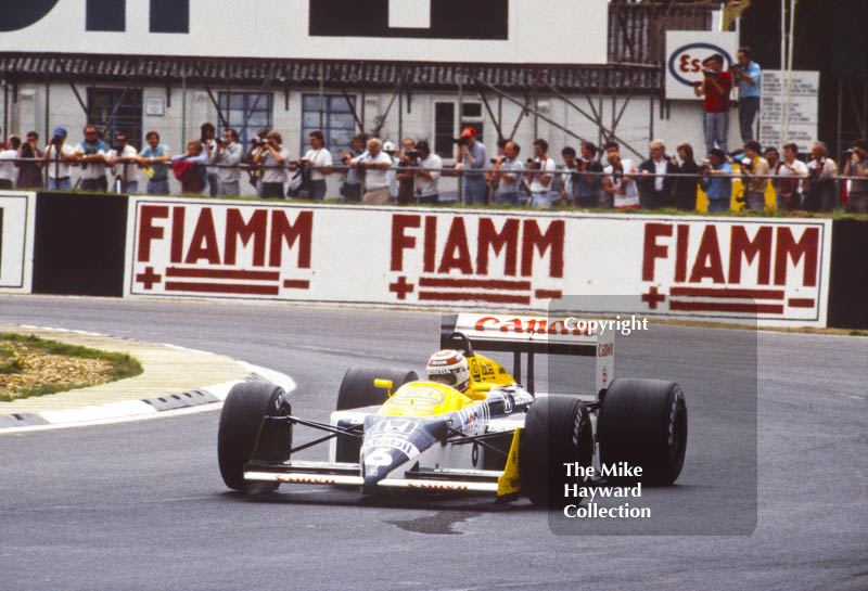 Nelson Piquet, Williams FW11B, Silverstone, 1987 British Grand Prix.
