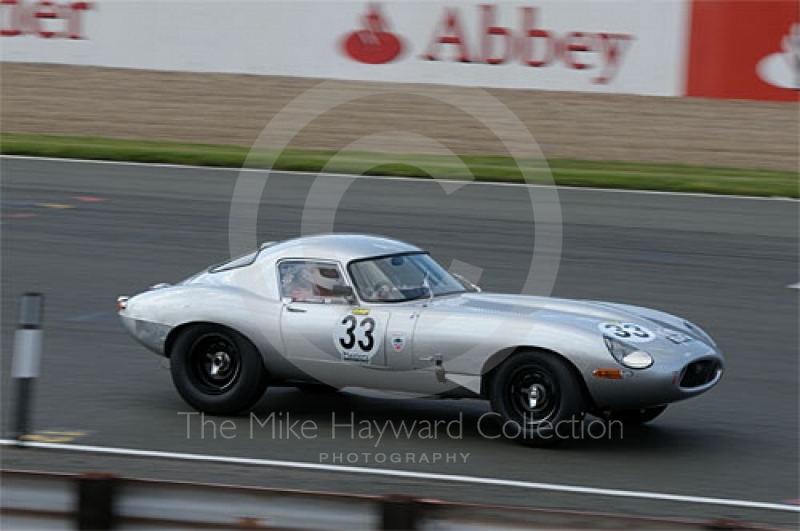 Jon Minshaw, 1963 Jaguar E type, Masters Gentlemen Drivers' pre-1966 GT and Sports Endurance Cars, Silverstone Classic 2009.