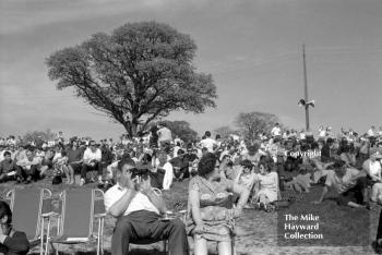 Spectators enjoying the sunshine at Mallory Park, May 17 1964.
