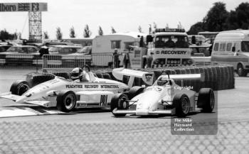 Joe Foster, Ralt RT30, Jari Koiranen, Magnum 853, Formula 3 race, Silverstone, British Grand Prix 1985.
