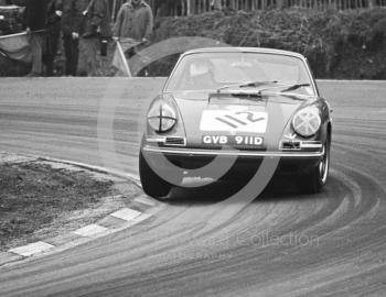 Nick Faure, Demetriou Group Porsche 911 (GVB 911D), Brands Hatch, Race of Champions meeting 1969.
