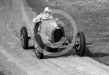 Frank Wall, Bugatti, on Cedar Straight, Loton Park, April 27, 1969.