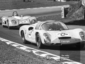 John L'Amie/Tommy Reid, Porsche 910 and Henri Pescarolo/Johnny Servoz-Gavin Matra Simca M650, BOAC 1000kms, Brands Hatch, 1970.
