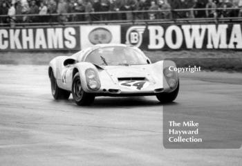Charles Lucas, Porsche 910, International Trophy meeting, Silverstone, 1969.
