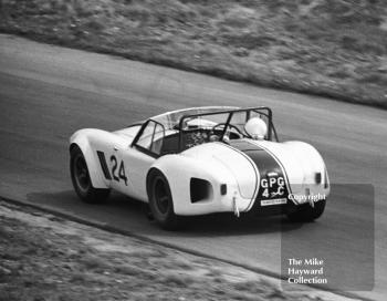 Roger Mac, Chequered Flag Shelby Cobra (GPG 4C), Tourist Trophy, Oulton Park. 1965
