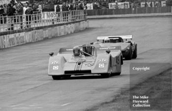 David Hepworth, BRM P154 CHevrolet 8.1, Ian Richardson, McLaren Special, Silverstone, Super Sports 200, 1972.
