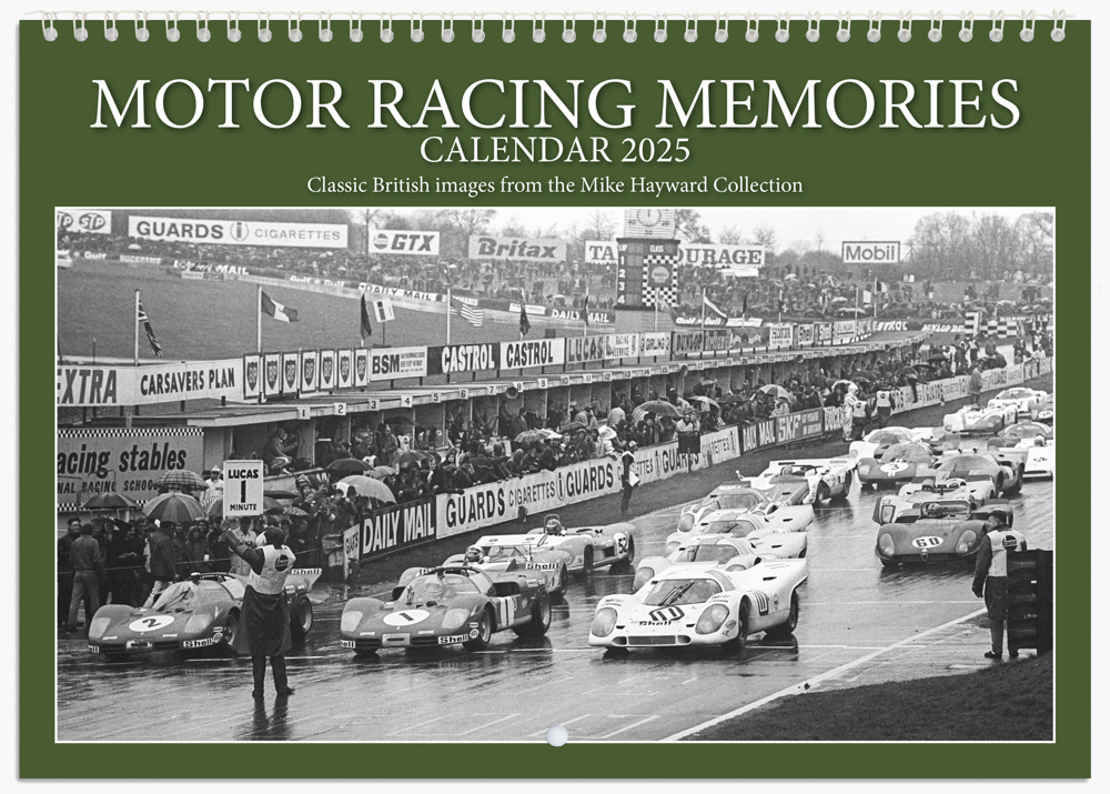 Highlights of British motor sport from 1965 to 1972 are featured in our Motor Racing Memories Calendar 2025.
