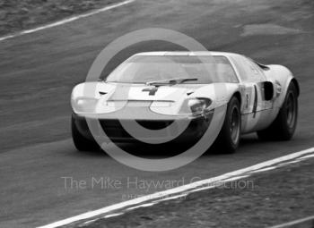 The winning JW Ford GT40 of Jacky Ickx and Brian Redman, BOAC 500, Brands Hatch, 1968
