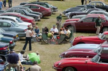 Picnic in the Jaguar Enthusiasts Club enclosure, Silverstone Classic, 2010