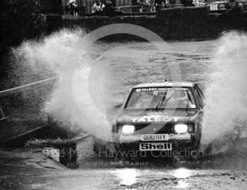 Talbot (BDU 111Y), water splash, Sutton Park, RAC Rally 1982
