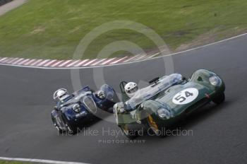 Peter Horsman, 1959 Lotus 17, and Graeme Dodd, 1954 Jaguar XK120, BRDC Historic Sports Car Championship Race, Oulton Park Gold Cup meeting 2004.