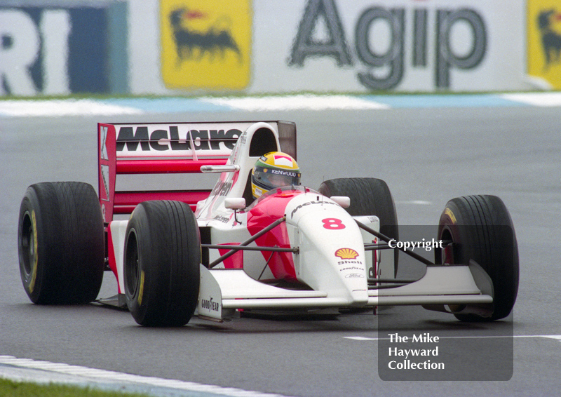 Ayrton Senna, Mclaren MP4/8, 1993 European Grand Prix, Donington Park.