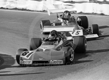 Peter Gethin, Chevron B20 and David Purley, Lec Refrigeration Racing March 722-10, Mallory Park, Formula 2, 1972.
