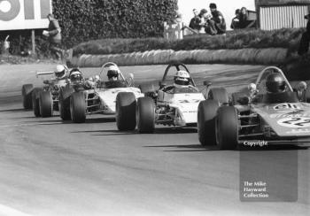 Pierre-Francois Rousselot, GRS GRD 372, and Damien Magee, Palliser Racing Palliser WDF3, Mallory Park, Forward Trust 1972.
