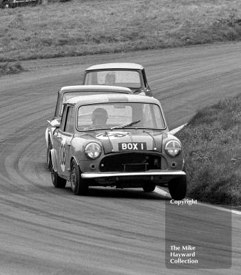 Bill Borrowman, Sports Motor Co Austin Cooper S (BOX 1), Redex Special Saloon Car Championship, BRSCC Â£1000 meeting, Oulton Park, 1967.
