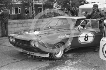 Brian Muir, Wiggins Teape Ford Capri V6, Silverstone Super Sports 200 meeting, 1972.
